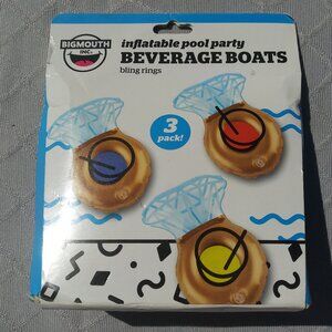 BigMouth Inc Beverage Boat - 3 Diamond Rings for Bachelorette, Wedding -NEW